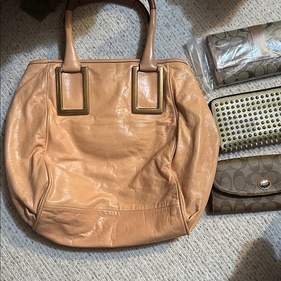 Chloe Camel Leather Satchel with Gold Accents - Picture 14 of 14